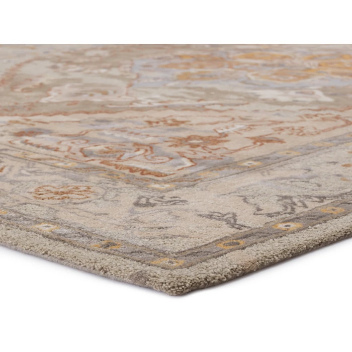 Jaipur Living Raisa Handmade Medallion Taupe/ Gold Area Rug (8'X10')