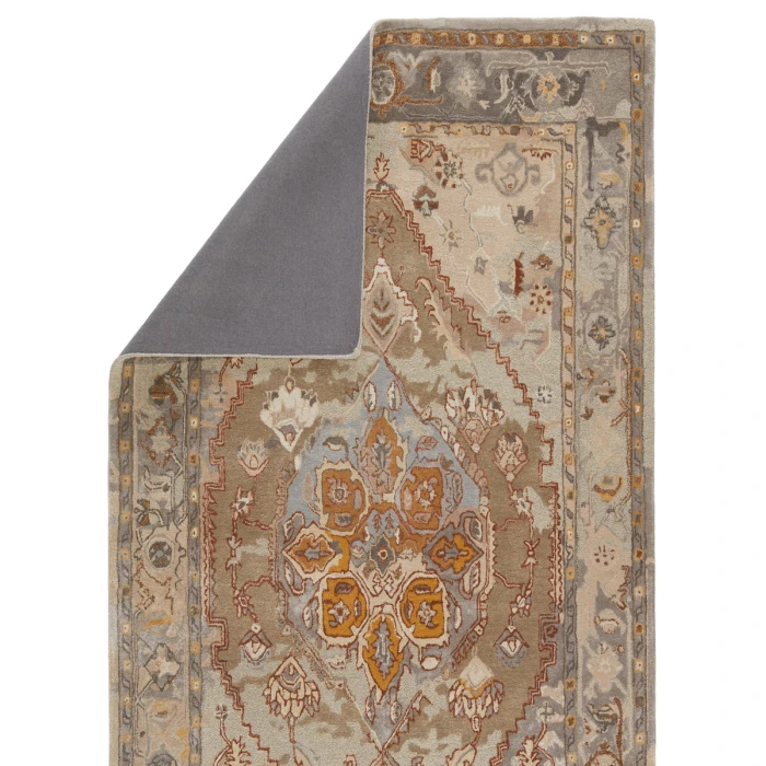 Jaipur Living Raisa Handmade Medallion Taupe/ Gold Area Rug (8'X10')