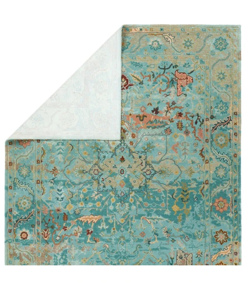 Jaipur Living Cristobol Handmade Medallion Turquoise/ Pink Area Rug (5'X8')