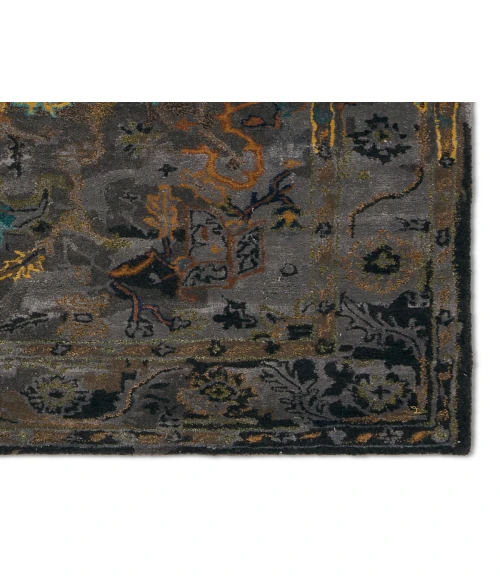 Jaipur Living Cristobol Handmade Medallion Dark Green/ Gray Area Rug (5'X8')