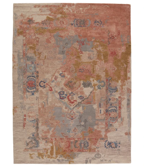 Jaipur Living Sandia Handmade Medallion Pink/ Light Taupe Area Rug 9'X12'