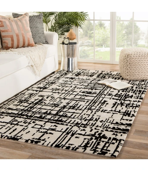 Jaipur Living Pals Handmade Trellis Cream/ Black Area Rug (9'X12')