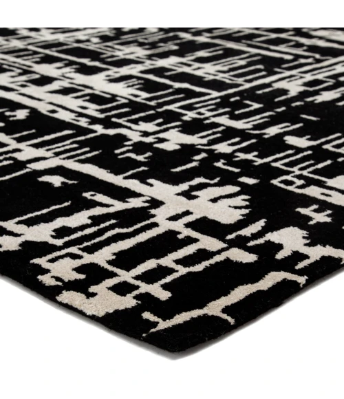 Jaipur Living Pals Handmade Trellis Black/ Cream Area Rug (2'X3')