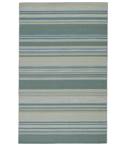 Jaipur Living Kiawah Handmade Stripe Blue/ Turquoise Area Rug (2'X3')