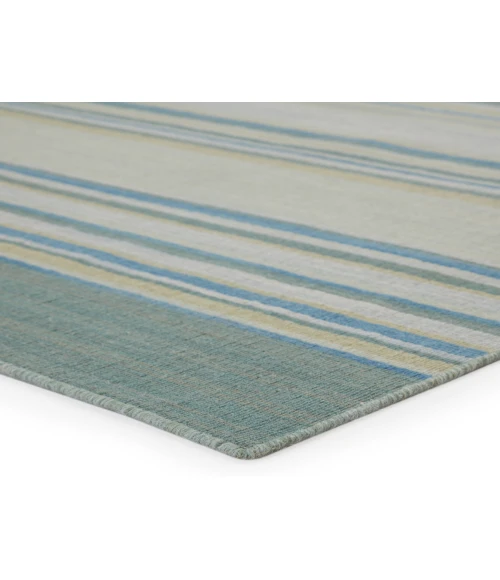 Jaipur Living Kiawah Handmade Stripe Blue/ Turquoise Area Rug (2'X3')