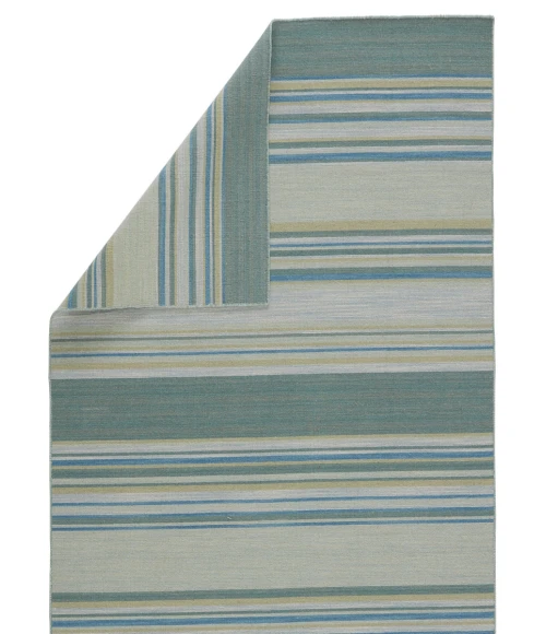 Jaipur Living Kiawah Handmade Stripe Blue/ Turquoise Area Rug (2'X3')