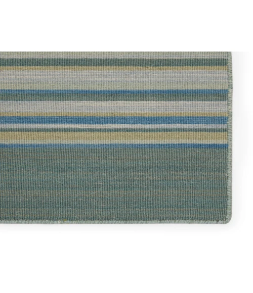 Jaipur Living Kiawah Handmade Stripe Blue/ Turquoise Area Rug (2'X3')