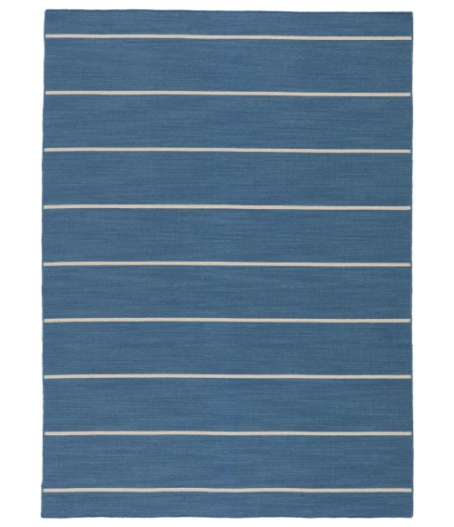 Jaipur Living Cape Cod Handmade Stripe Blue/ Cream Area Rug (10'X14')