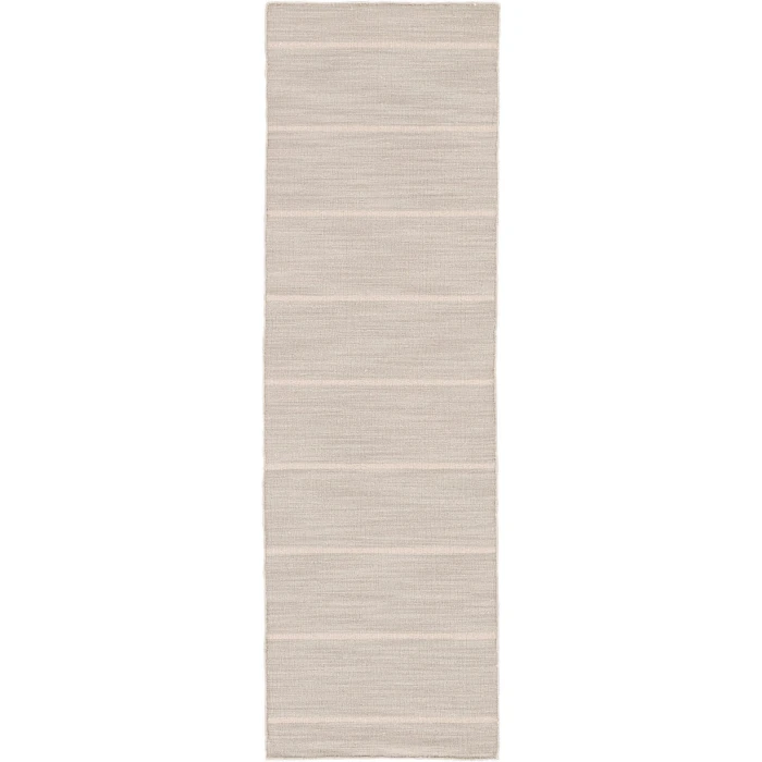 Jaipur Living Cape Cod Handmade Stripe Gray/ White Runner Rug (2'6"X8')