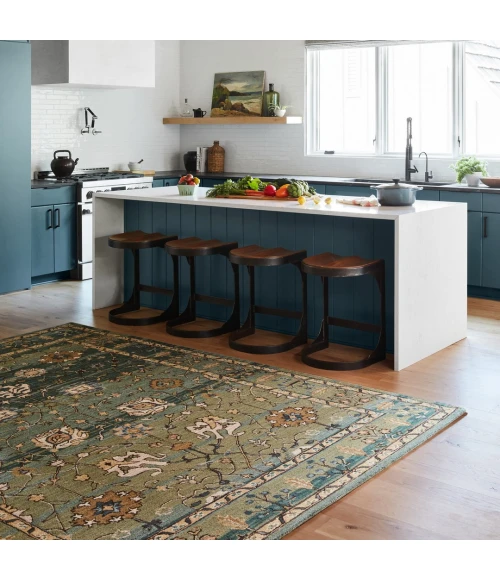Label J Ahava COM03 Tufted Oriental Green/Blue Area Rug (13'X18')