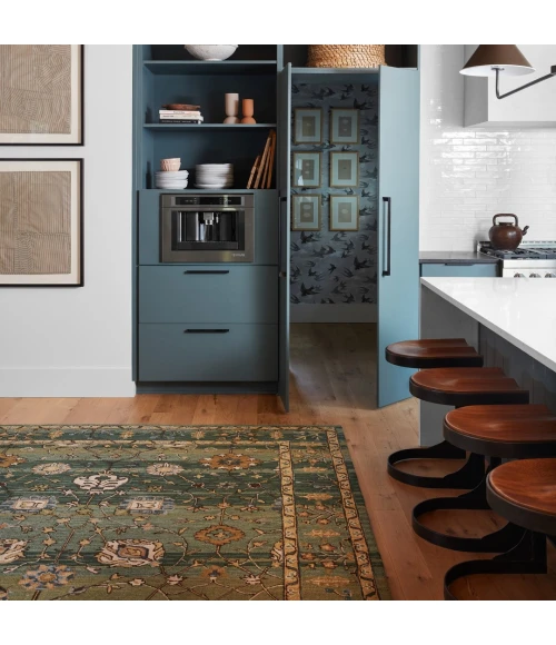Label J Ahava COM03 Tufted Oriental Green/Blue Area Rug (13'X18')