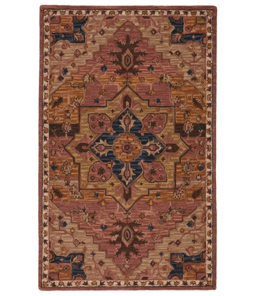 Vibe by Jaipur Living Cressida Handmade Medallion Dark Pink/ Blue Area Rug (5'X8')