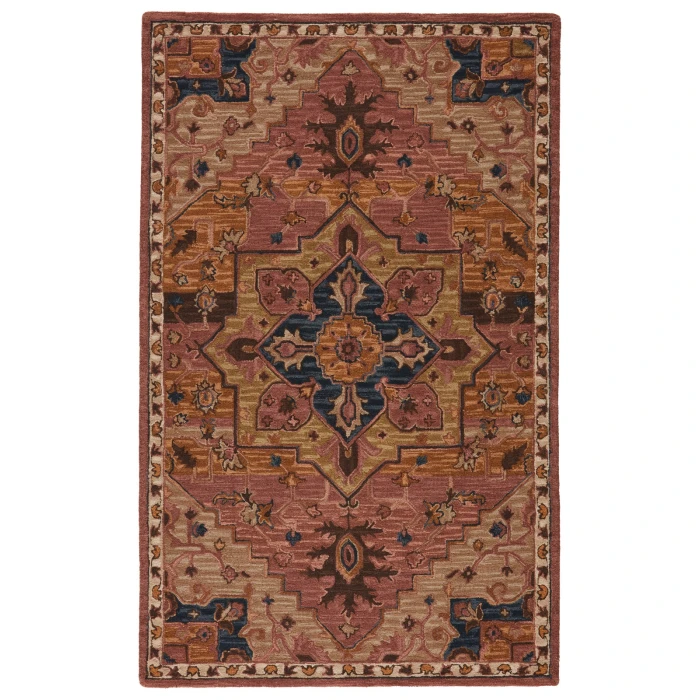 Vibe by Jaipur Living Cressida Handmade Medallion Dark Pink/ Blue Area Rug (10'X14')