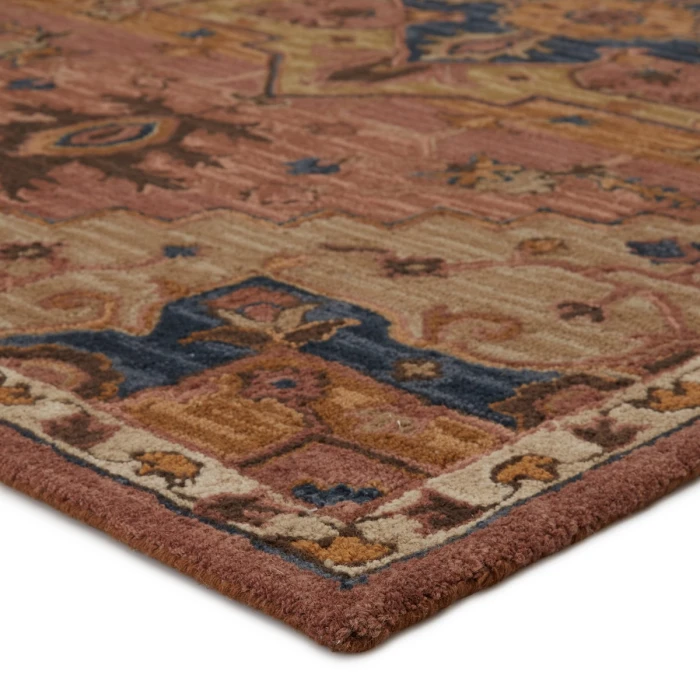 Vibe by Jaipur Living Cressida Handmade Medallion Dark Pink/ Blue Area Rug (10'X14')