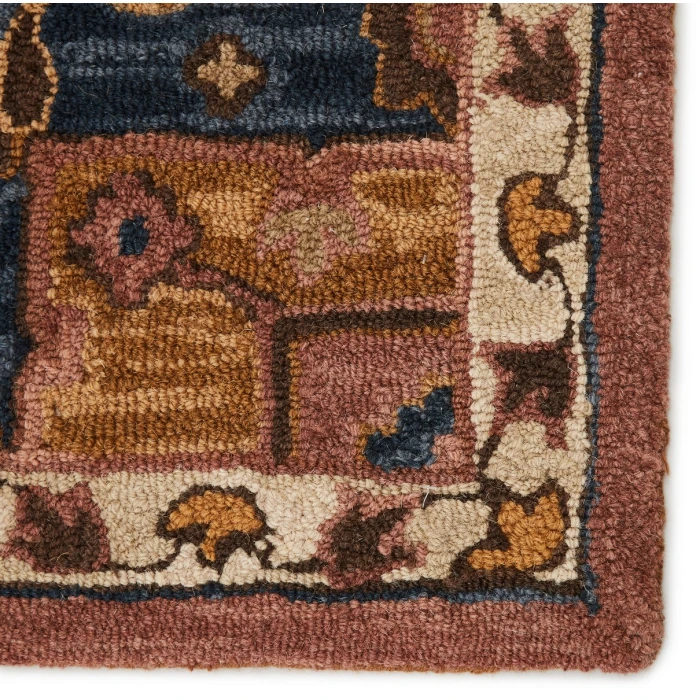 Vibe by Jaipur Living Cressida Handmade Medallion Dark Pink/ Blue Area Rug (10'X14')