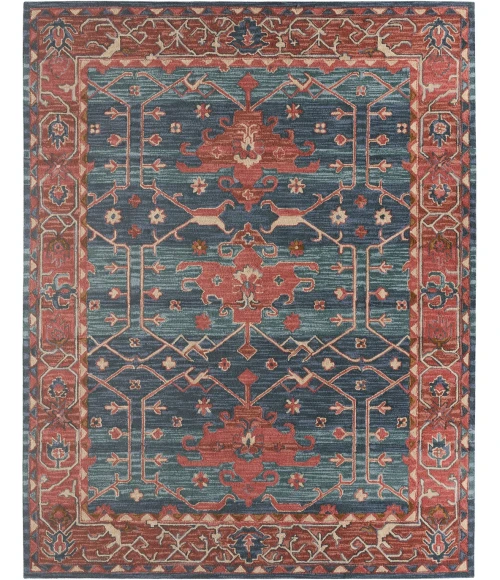 Vibe by Jaipur Living Cinnabar Handmade Medallion Red/ Blue Area Rug (8'X10')