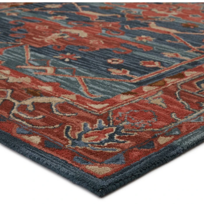 Vibe by Jaipur Living Cinnabar Handmade Medallion Red/ Blue Area Rug (5'X8')