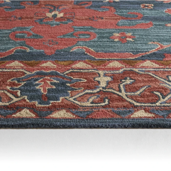 Vibe by Jaipur Living Cinnabar Handmade Medallion Red/ Blue Area Rug (5'X8')