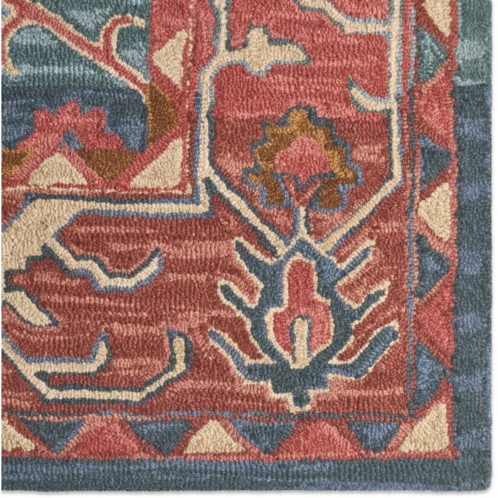 Vibe by Jaipur Living Cinnabar Handmade Medallion Red/ Blue Area Rug (5'X8')