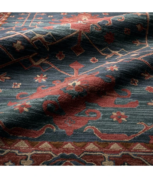 Vibe by Jaipur Living Cinnabar Handmade Medallion Red/ Blue Area Rug (8'X10')