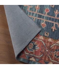 Label J Cinnabar COM07 Tufted Medallion Red/Blue Area Rug (12'X15')