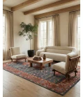Label J Cinnabar COM07 Tufted Medallion Red/Blue Area Rug (12'X15')