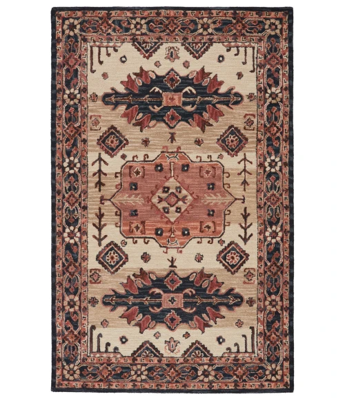Vibe by Jaipur Living Idina Handmade Medallion Pink/ Dark Blue Area Rug (8'X10')