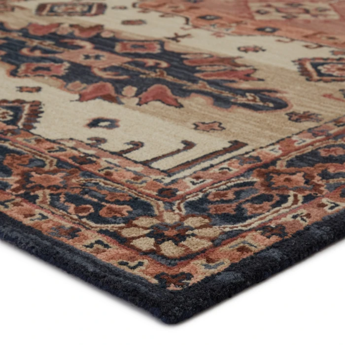 Vibe by Jaipur Living Idina Handmade Medallion Pink/ Dark Blue Area Rug (5'X8')