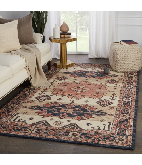 Vibe by Jaipur Living Idina Handmade Medallion Pink/ Dark Blue Area Rug (8'X10')