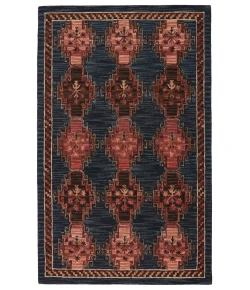Jaipur Living Cardamom Kyoto COM11 Dark Blue/Pink 5 ft. X 8 ft. Rectangle Rug