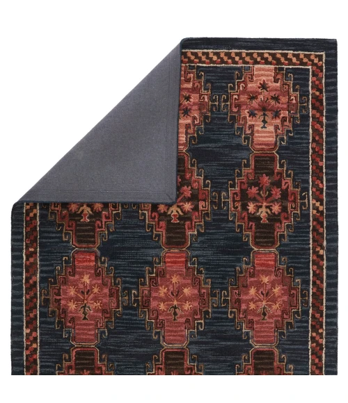 Vibe by Jaipur Living Kyoto Handmade Tribal Dark Blue/ Pink Area Rug (5'X8')