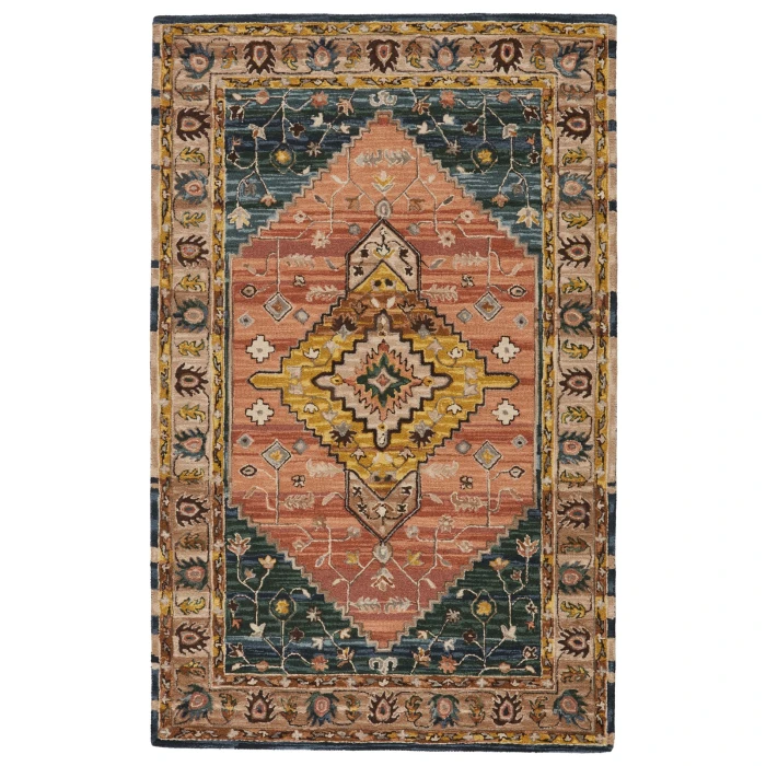 Vibe by Jaipur Living Seraphina Handmade Medallion Pink/ Yellow Area Rug (10'X14')