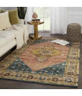 Vibe by Jaipur Living Seraphina Handmade Medallion Pink/ Yellow Area Rug (10'X14')