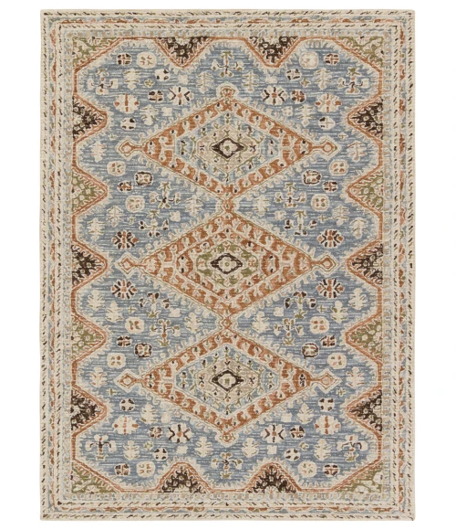 Vibe by Jaipur Living Zascha Handmade Medallion Blue/ Brown Area Rug 10'X14'