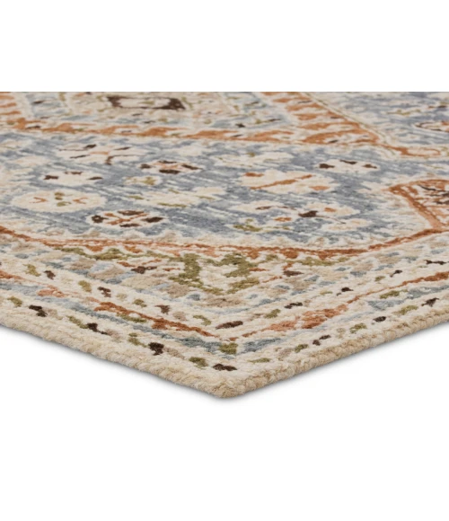 Vibe by Jaipur Living Zascha Handmade Medallion Blue/ Brown Area Rug 10'X14'