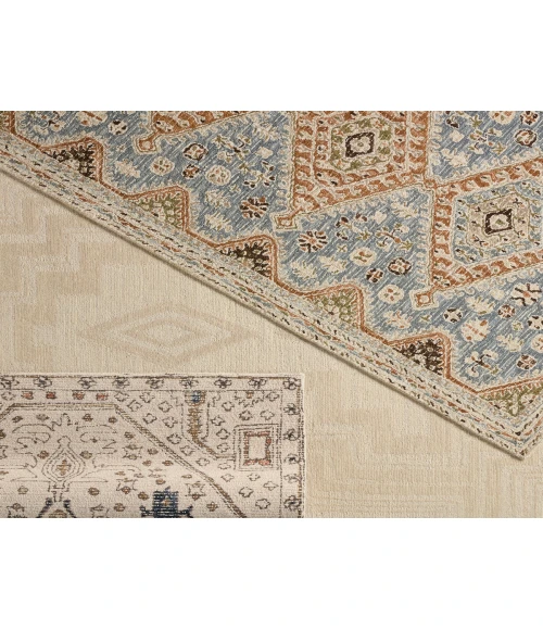 Vibe by Jaipur Living Zascha Handmade Medallion Blue/ Brown Area Rug 10'X14'