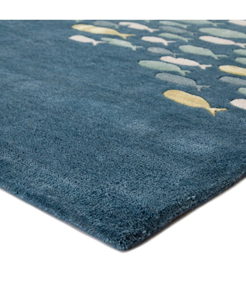 Jaipur Living Schooled Handmade Animal Blue/ Gray Area Rug (9'6"X13'6")