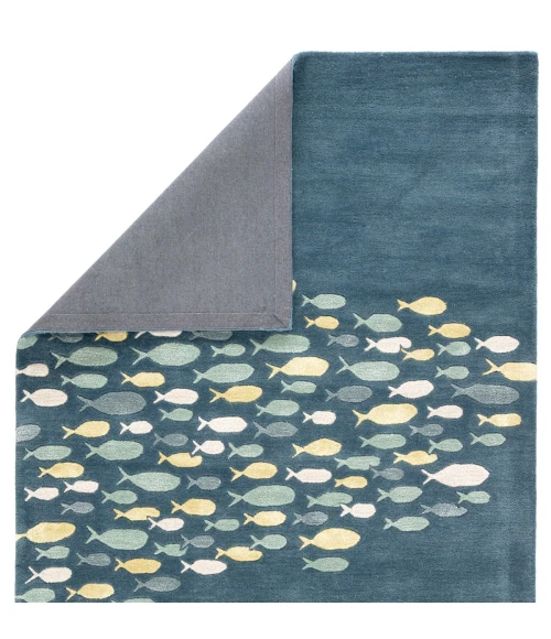 Jaipur Living Schooled Handmade Animal Blue/ Gray Area Rug (9'6"X13'6")