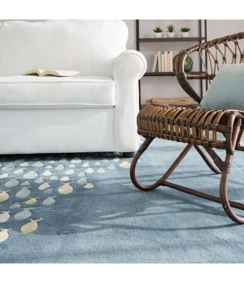 Jaipur Living Schooled Handmade Animal Blue/ Gray Area Rug (9'6"X13'6")