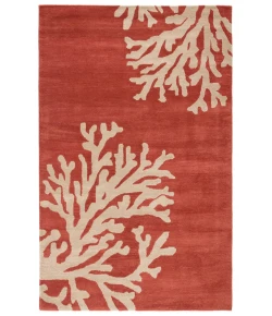 Grant Coastal Seaside Coral Cos02 18 In. Swatch Square Rug