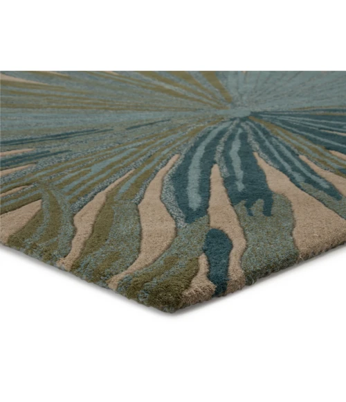 Jaipur Living Palmetto Handmade Floral Blue/ Green Area Rug (8'X11')