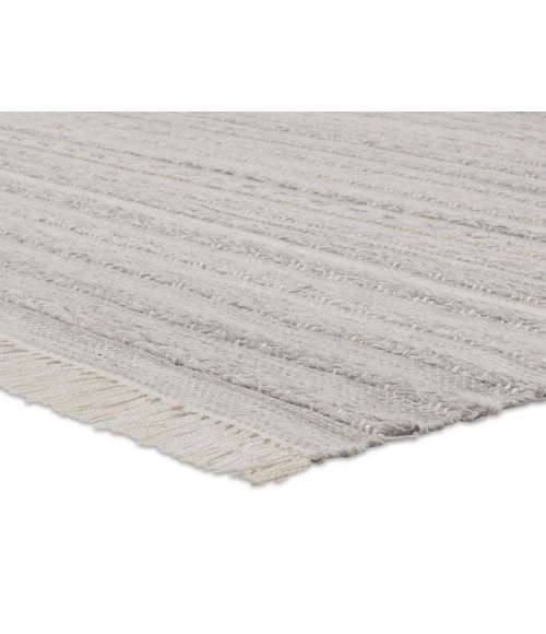 Jaipur Living Torre Indoor/ Outdoor Solid Light Gray/ Cream Area Rug 4'X6'