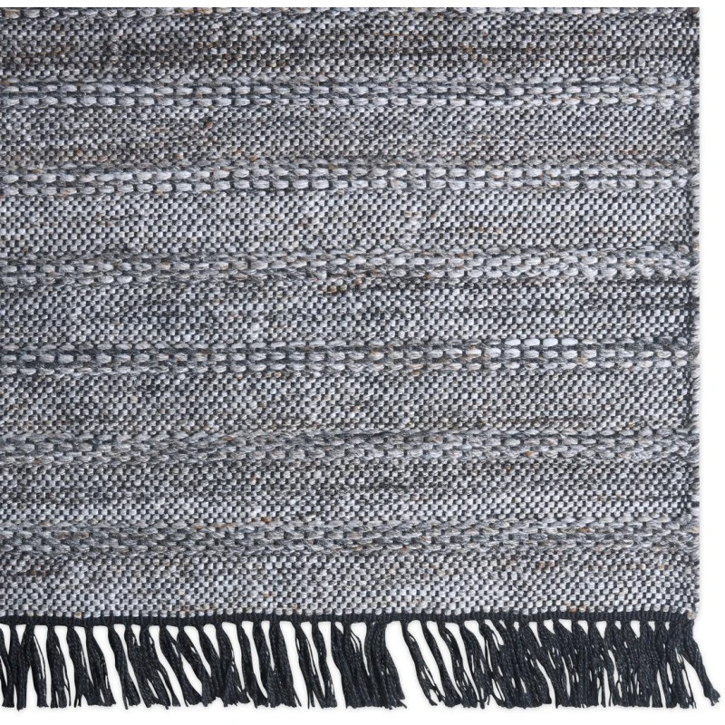 Jaipur Living Torre Indoor/ Outdoor Solid Black/ Rust Area Rug (8'X10')