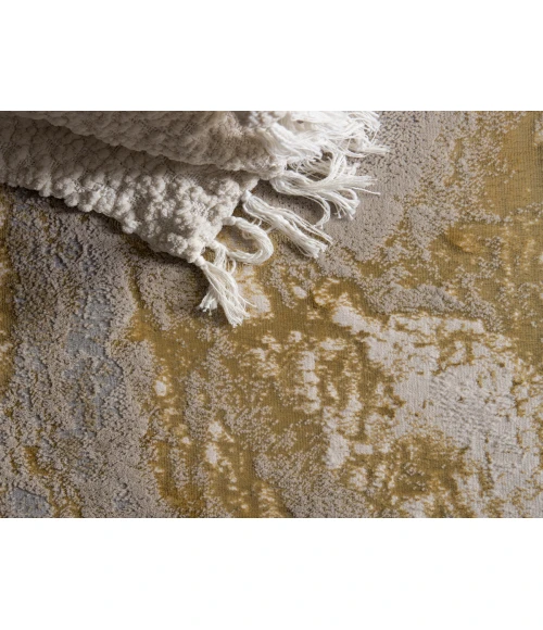 Jaipur Living Cisco Abstract Gray/ Gold Runner Rug (2'2"X8')