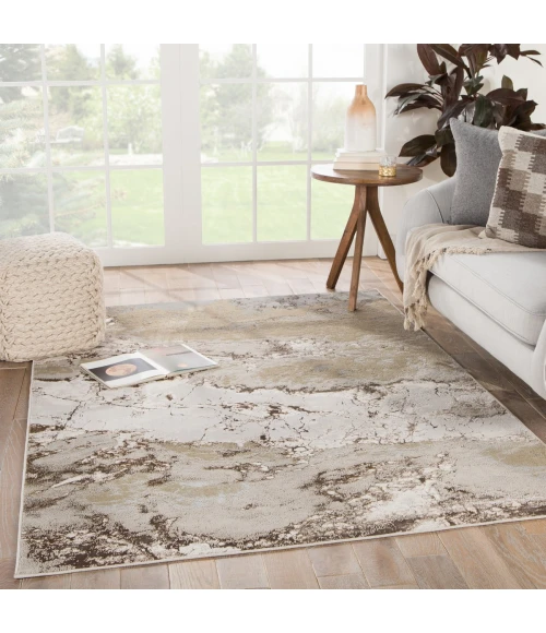 Jaipur Living Cisco Abstract Gray/ Brown Area Rug (7'10"X10'6")