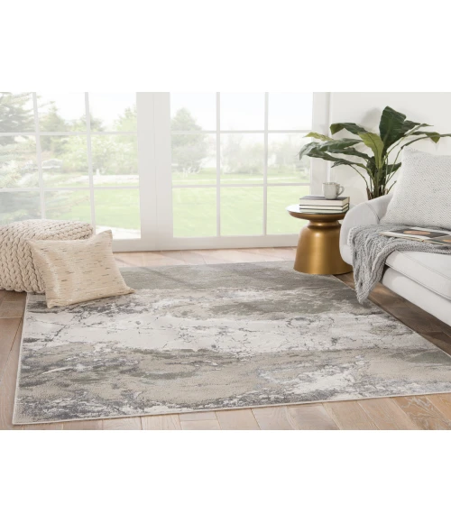 Jaipur Living Cisco Abstract Gray Runner Rug (2'2"X8')