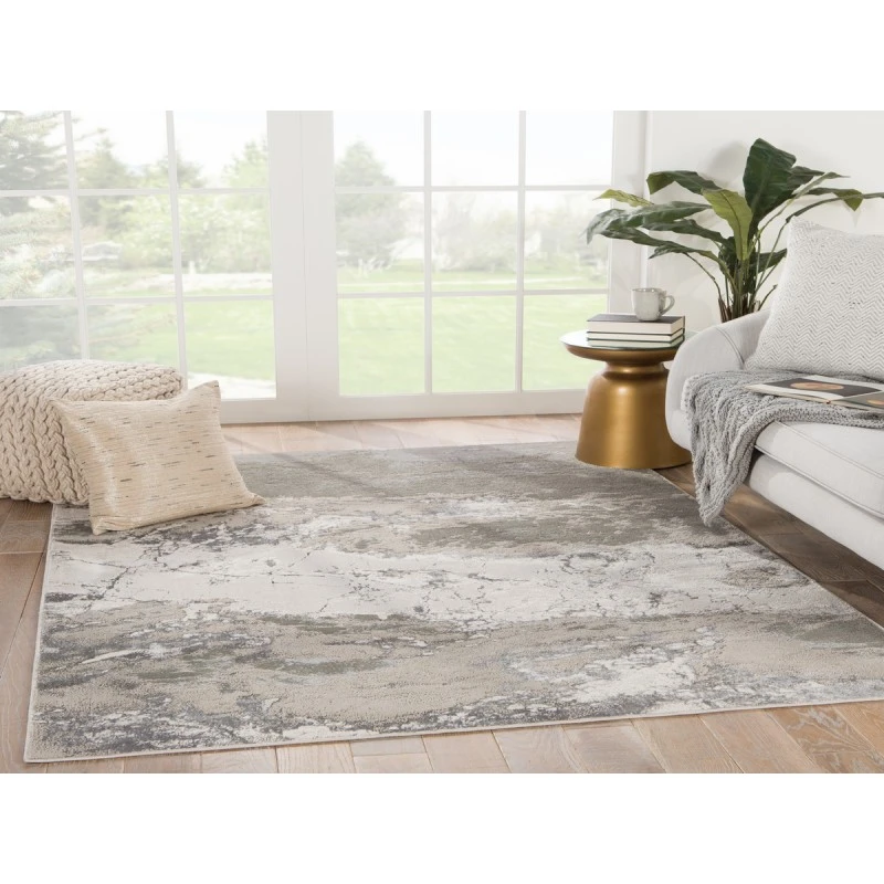 Jaipur Living Cisco Abstract Gray Area Rug (6'7"X9'6")
