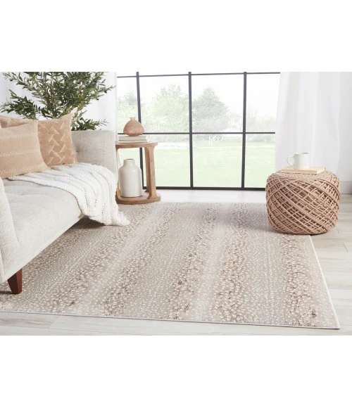 Jaipur Living Axis Animal Light Gray/ Brown Runner Rug (2'2"X8')