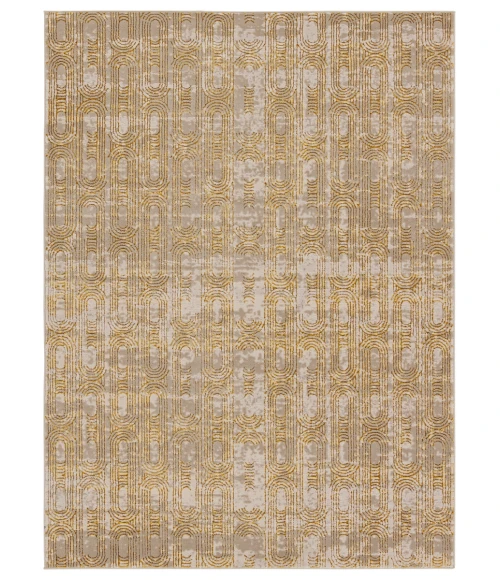 Jaipur Living Gimeas Geometric Gold/ Taupe Runner Rug 2'2"X8'
