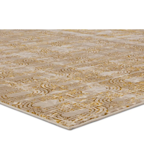 Jaipur Living Gimeas Geometric Gold/ Taupe Runner Rug 2'2"X8'